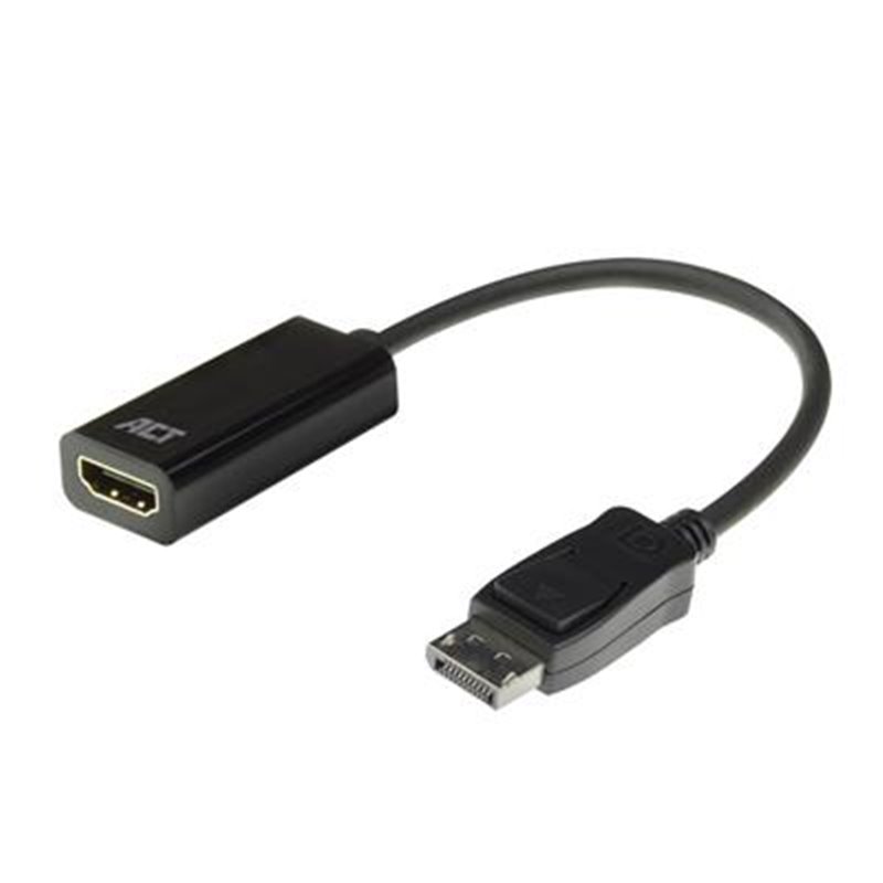 ACT | DisplayPort male to HDMI female adapter, 15cm ACT | DisplayPort male to HDMI female adapter, 15cm