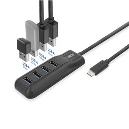 ACT USB-C hub 3.0, 4 poorts USB-A