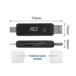 ACT USB-C/USB-A 3.0 card reader