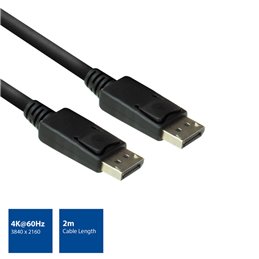 ACT 2 meter, DisplayPort aansluitkabel, 2x DisplayPort male connector