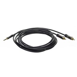 ACT 1,5 meter High Quality audio aansluitkabel 1x 3,5mm stereo jack male - 2x tulp male